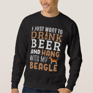 Beagle Dad Funny Father's Day Dog Lover Gift Beer Sweatshirt