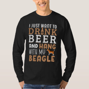 Beagle Dad Funny Father's Day Dog Lover Gift Beer T-Shirt