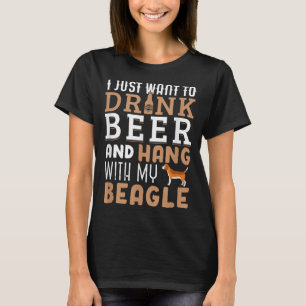 Beagle Dad Funny Father's Day Dog Lover Gift Beer T-Shirt