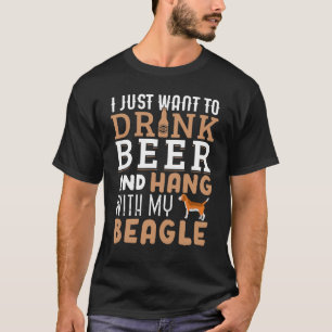 Beagle Dad Funny Father's Day Dog Lover Gift Beer T-Shirt