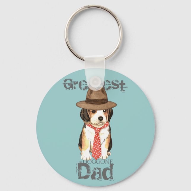 Beagle Dad Key Ring (Front)