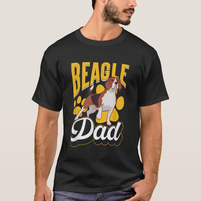 Beagle Dad Lover Puppy Beagles Dog Father Daddy Pa T-Shirt (Front)