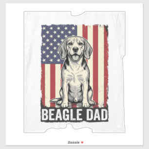 Beagle Dad Patriotic Vintage Dog Shirt Design_1