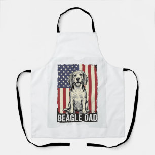 Beagle Dad Patriotic Vintage Dog Shirt Design_1 Apron