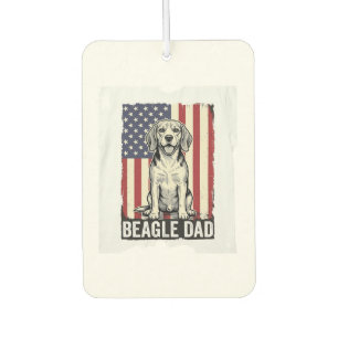 Beagle Dad Patriotic Vintage Dog Shirt Design_1 Car Air Freshener