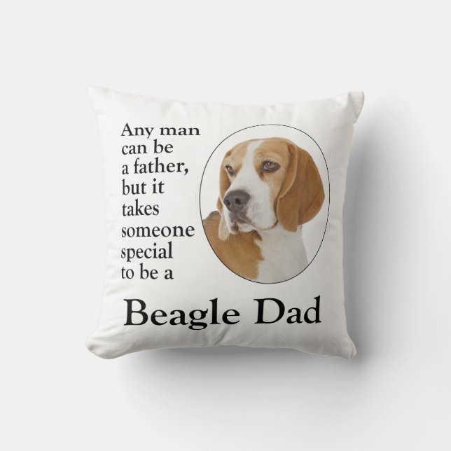 Beagle Dad Pillow (Front)