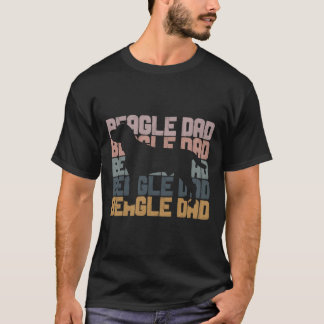 Beagle Dad Trendy Brush Style Beagle Dog Owner  T- T-Shirt