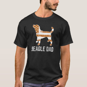 Beagle Dad Vintage Patriotic With American Flag T-Shirt