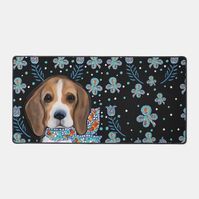 Beagle        desk mat (Front)