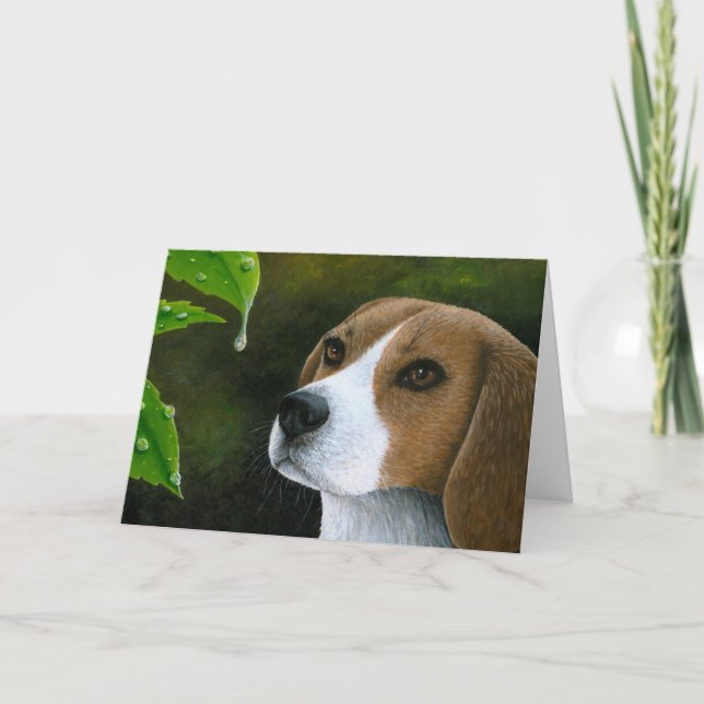 Beagle Dog 116 Green Card (Front)