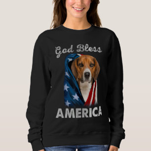 Beagle Dog American USA Flag 4th of July Dog Owne Sweatshirt