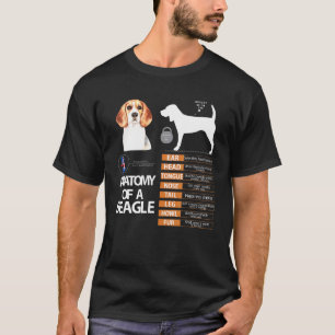 Beagle Dog Anatomy Mum Grandma Dad Men Women Kids T-Shirt