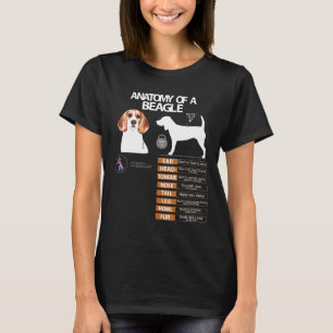 Beagle Dog Anatomy Mum Grandma Dad Men Women Kids  T-Shirt