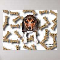 Beagle & Dog Biscuits Poster