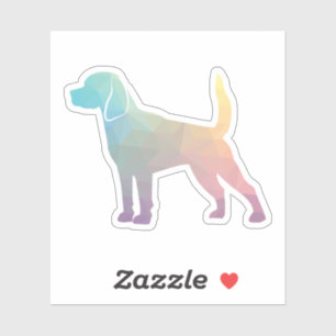 Beagle Dog Breed Geo Silhouette Pastel