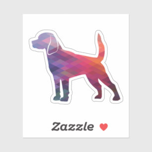 Beagle Dog Breed Geo Silhouette Purple