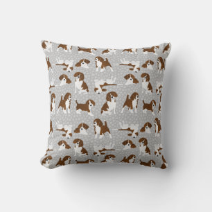 Beagle dog breed - grey cushion