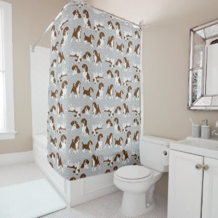 Beagle dog breed - grey shower curtain
