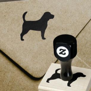 Beagle Dog Breed Silhouette Rubber Stamp