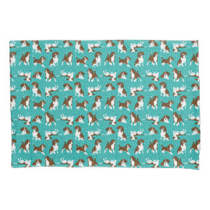 Beagle dog breed - turquoise pillowcase