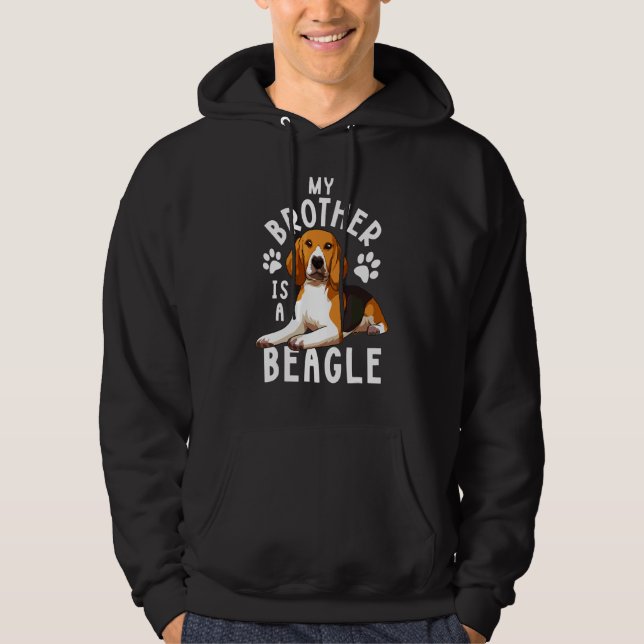 Beagle Dog Brother Son Daughter Pregnant Mum Dad F Hoodie (Front)