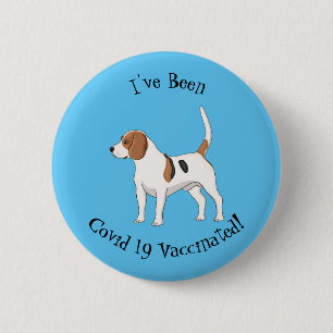 Beagle dog cartoon illustration 6 cm round badge
