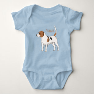 Beagle dog cartoon illustration baby bodysuit