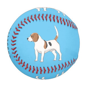 Beagle dog cartoon illustration baseball