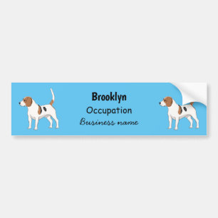 Beagle dog cartoon illustration bumper sticker