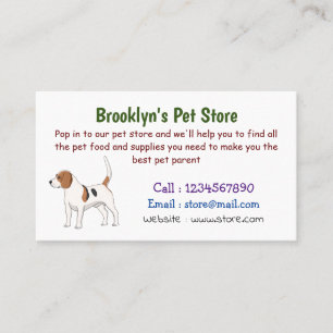 Beagle dog cartoon illustration business card