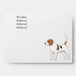 Beagle dog cartoon illustration envelope