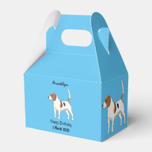 Beagle dog cartoon illustration favour box
