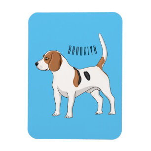 Beagle dog cartoon illustration magnet