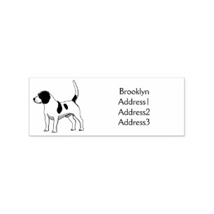 Beagle dog cartoon illustration rubber stamp