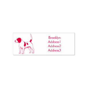 Beagle dog cartoon illustration self-inking stamp