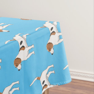 Beagle dog cartoon illustration tablecloth
