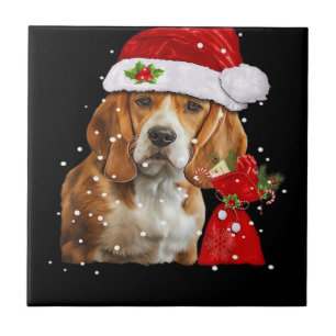 Beagle Dog Christmas T Shirt Christmas Dog Essenti Ceramic Tile