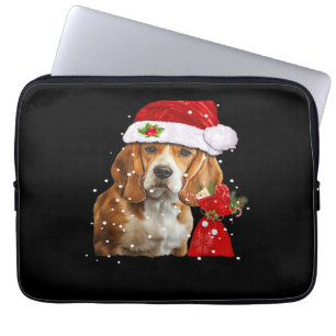 Beagle Dog Christmas T Shirt Christmas Dog Essenti Laptop Sleeve