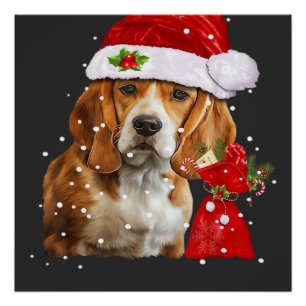Beagle Dog Christmas T Shirt Christmas Dog Essenti Poster