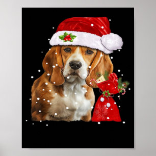 Beagle Dog Christmas T Shirt Christmas Dog Essenti Poster
