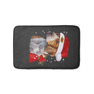 Beagle Dog Christmas T Shirt Dog Family Christmas Bath Mat