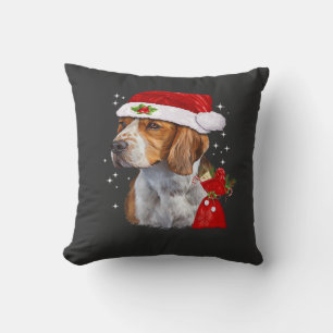 Beagle Dog Christmas T Shirt Dog Family Christmas Cushion