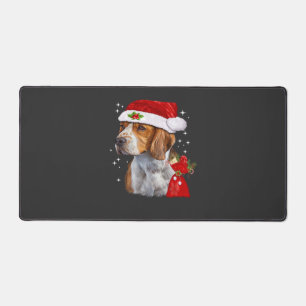 Beagle Dog Christmas T Shirt Dog Family Christmas Desk Mat