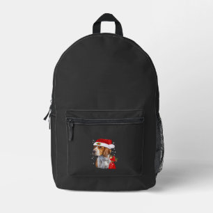 Beagle Dog Christmas T Shirt Dog Family Christmas Printed Backpack