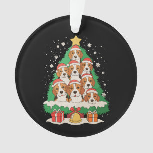 Beagle Dog Christmas Tree Xmas Family Holiday Ornament