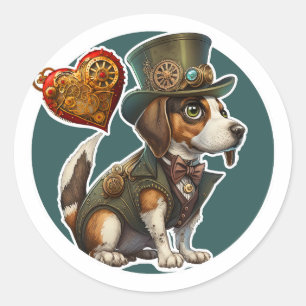 Beagle Dog Classic Round Sticker