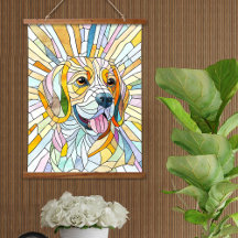 Beagle dog - Colourful Mosaic art