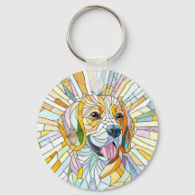 Beagle dog - Colourful Mosaic art
