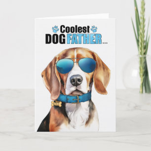 Beagle Dog Coolest Dad Father's Day Holiday Card