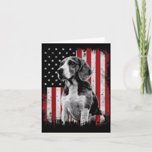 Beagle Dog Dad Mum America 4th of July Patriotic Card